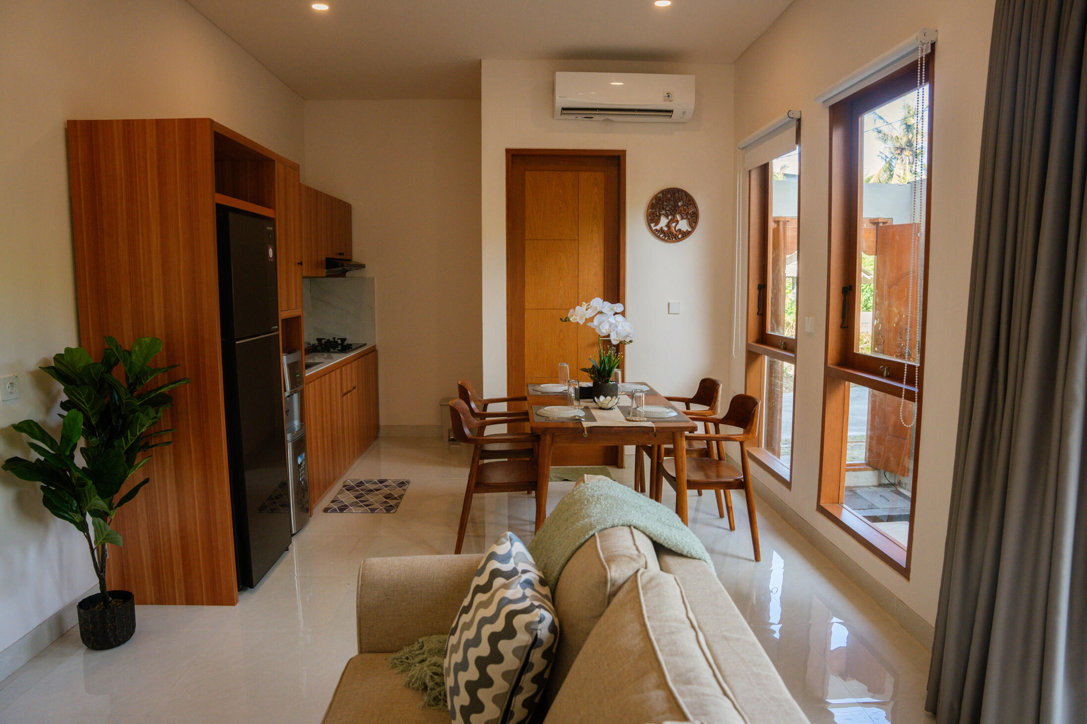 living room & kitchen